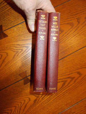 R. Kipling Wee Willie Winkie (2) Vintage Classics, Antique Leather Early 1900's-image