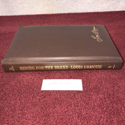 Vintage Louis L Amour Leather Bound Book ~ Riding For The Brand-image