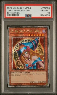 2024 Yu-Gi-Oh! Dark Magician Girl MP24-EN009 Quarter Century Rare PSA 10-image