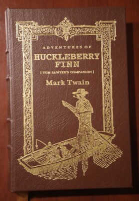 Adventures of HUCKLEBERRY FINN by Mark Twain EASTON PRESS Leather Collectible-image