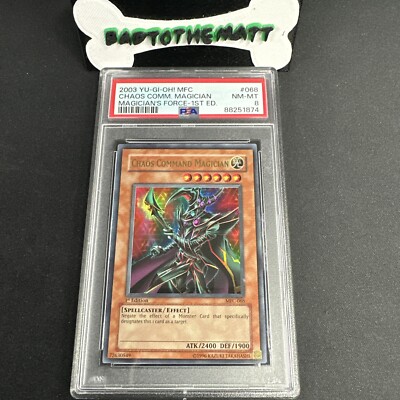 2003 PSA 8 YU-GI-OH! Chaos Command Magician 1st Edition Ultra Rare MFC-068 NM-MT-image