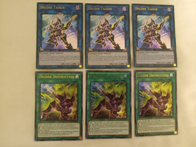 DECODE TALKER x3 ULTRA RARE DECODE DESTRUCTION x3 ULTRA RARE! VRAINS PLAYMAKER!-image