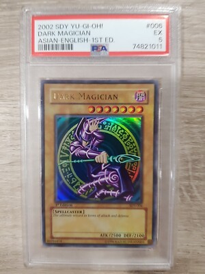 Yu-Gi-Oh Dark Magician 1st Edition Asian English SDY-006 - PSA 5-image