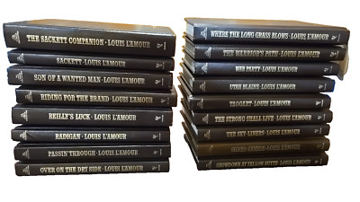 Louis L’Amour Collection Leatherette Book 2nd Lot of 17 No Duplicates Bantam-image
