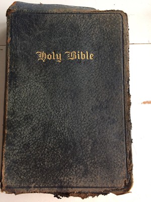 1944 The Inspirational Bible Leather Bound Holy Bible New and Old Testaments-image