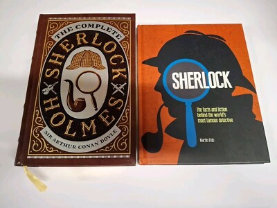 Complete Sherlock Holmes -Leather Bound Barnes & Noble w/ Facts & Fiction book-image