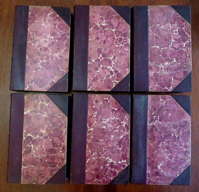 Washington Irving Collected Works 1888 lovely 6 vol. decorative leather set-image