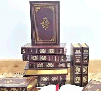 PICK FROM LOT 1980 Harvard Classics Red Leather Gilded Hardcover Charles Eliot-image