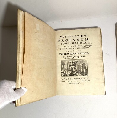 Ant 1700s 1st Ed 2 Books Vetus Latium Profanum Tomus Septimus Tertius & Vulpio-image