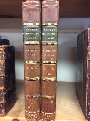 Dickens - Master Humphrey’s Clock 2 Vol Leather Set 1840-41 Illustrated, London-image