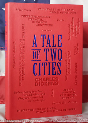NEW A Tale of Two Cities by Charles Dickens Faux Leather Softcover Word Cloud-image