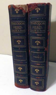 1927 SIGNED Theodor Herzl: A Biographical Study Book by Jacob HAAS #8 Of 340 LE-image