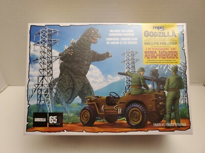 MPC 1/25 Godzilla Willys MB Jeep. ***FACTORY SEALED KIT***-image