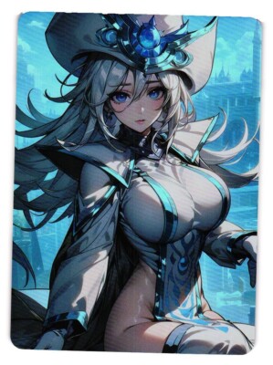 SILENT MAGICIAN GIRL YU-GI-OH DOUBLE SIDED Holo CCG Anime Custom Card-image