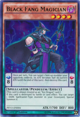 Yugioh! Black Fang Magician - PEVO-EN004 - Ultra Rare - 1st Edition Near Mint, E-image