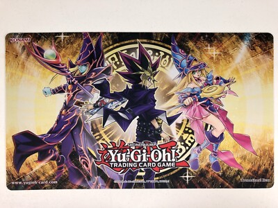 YUGIOH OFFICIAL YAMI YUGI - DARK MAGICIAN - DARK MAGICIAN GIRL PLAYMAT!-image
