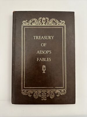 Treasury of Aesops Fables 1973 NY: Avenel Books Hardcover Leather Special Ed.-image