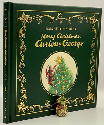 Easton Press Merry Christmas CURIOUS GEORGE Collectors DLX Edition ILLUSTRATED-image