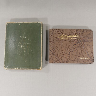 Monogrammed 1920'S Leather bound Columbia Autograph album #505 Harrisburg PA-image