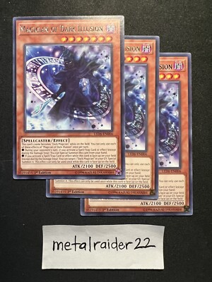 Yugioh 3x Magician of Dark Illusion LED6-EN006 Near Mint 1st Edition-image