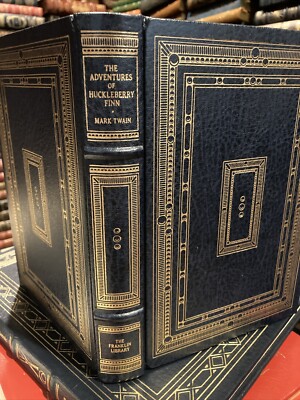 Franklin Library: THE ADVENTURES OF HUCKLEBERRY FINN: MARK TWAIN: 100 AMERICAN-image