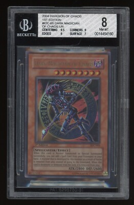 Dark Magician of Chaos IOC-065 Invasion Of Chaos 1st Edition Ultra BGS 8 SUBS!-image