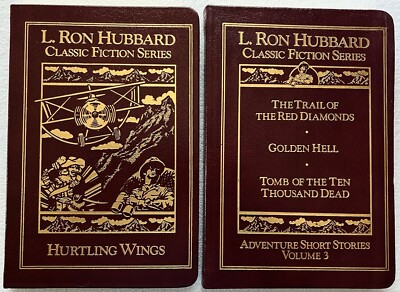 Lot of 2 L. Ron Hubbard story collections 1st leather 1993-image