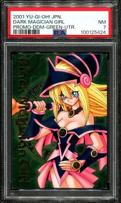 PSA 7 Dark Magician Girl DDM Dungeon Dice Monsters Green Ultimate Yugioh Card-image