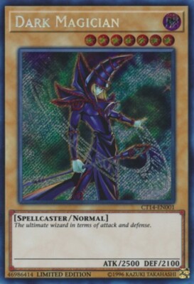 Yugioh! LP Dark Magician - CT14-EN001 - Secret Rare - Limited Edition Lightly Pl-image