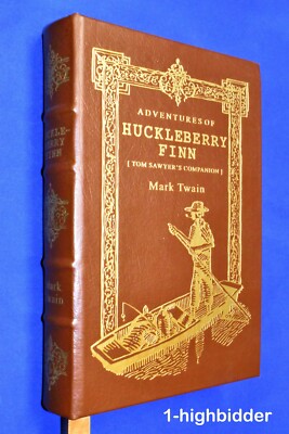 Adventures Of Huckleberry Finn Mark Twain Easton Press Leather Bound Tom Sawyer-image