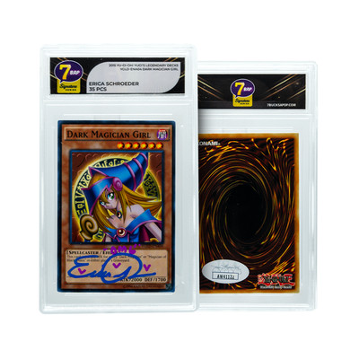 Erica Schroeder Signed Yu Gi Oh Dark Magician Grl Card 7BAP Signature Series JSA-image