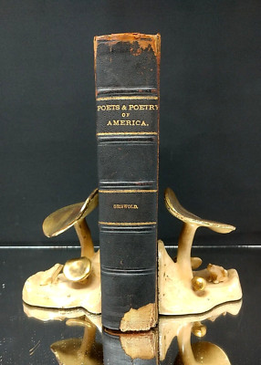 1842 Poets and Poetry of America by R. W. Griswold 4th Ed. LEATHER BOUND HC-image