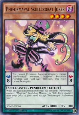 Performapal Skullcrobat Joker - SDMP-EN006 - Common - 1st Edition - Heavily Play-image