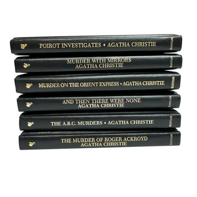 Lot of 6 THE AGATHA CHRISTIE MYSTERY COLLECTION Books Bantam Leatherette *READ*-image