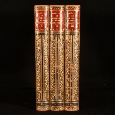 1855 3 Vols Poésies et Nouvelles de Madame D'Arbouville Scarce First Edition-image