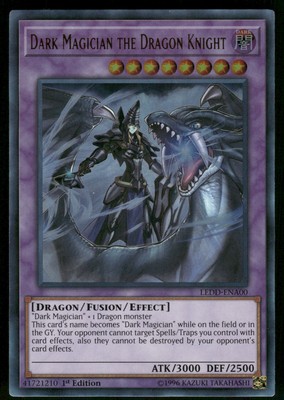 Yugioh! Dark Magician the Dragon Knight LEDD-ENA00 Ultra Rare 1st Ed LP-image