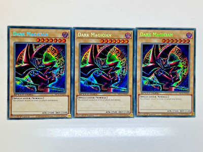 Yugioh - 3x Dark Magician - SBC1-ENG01 - Secret Rare - 1st Edition-image