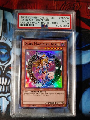 Yu-gi-oh - Dark Magician Girl - DPBC-EN009 1st Edition - Super Rare PSA 9-image