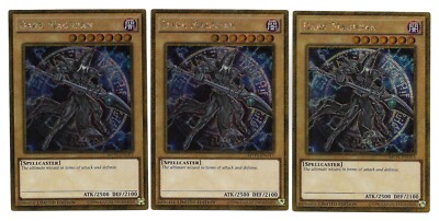 3x Dark Magician - (MVP1-ENGV3 - Ltd Ed - Gold Secret Rare) - NM - Yugioh-image