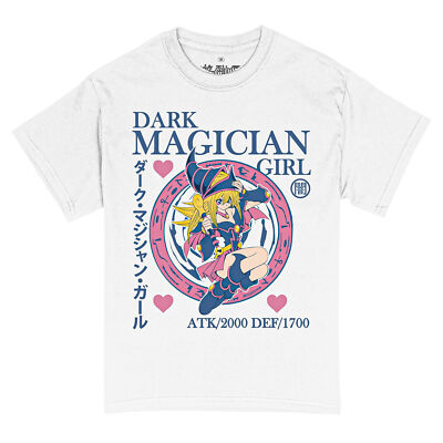 Yu-Gi-Oh! Duel Dark Magician Girl Stats Adult T-Shirt White Officially Licensed-image