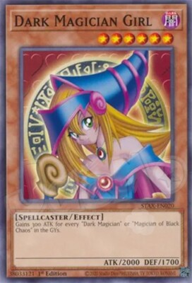 Yugioh Dark Magician Girl - 1st Edition NM - Plus Free Holographic Card-image