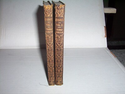 Antique 1907 - Critical & Miscellaneous Essays - THOMAS CARLYLE Volumes I & II-image