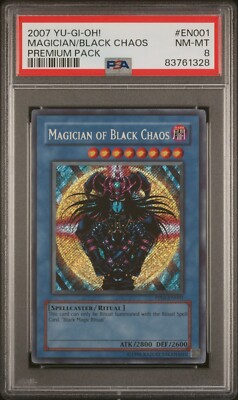 Yu-Gi-Oh! Magician of Black Chaos, 2007, Secret Rare, PP01-EN001, PSA 8-image
