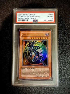 2004 Yu-Gi-Oh! IOC - Dark Magician of Chaos Invasion Of Chaos - PSA EX-MT 6-image