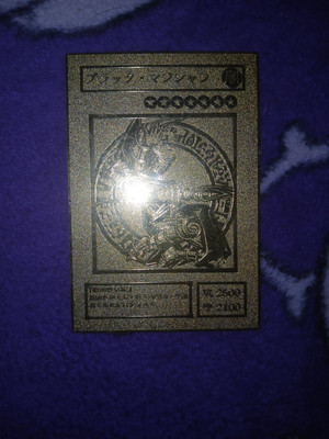 Yugioh Metal Gold Dark Magician Card Custom Made-image
