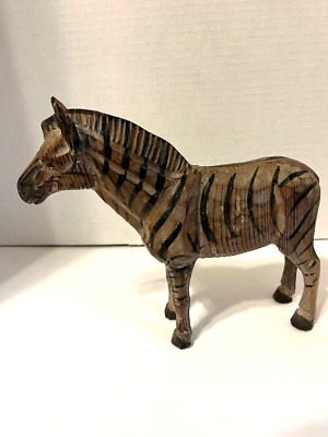 Leather Bound Zebra Figurine-image