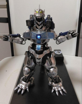 Godzilla Mecha Mechagodzilla 2002 LED Customize All Painted BANDAI Model Kit-image