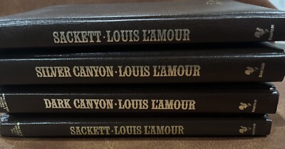 The Louis L'Amour Hardcover Faux Leather  Collection - Lot of 4 Novels *read*-image