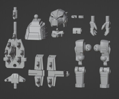Transformers Godzilla unpainted upgrade kit for Leader Class Grimlock-image