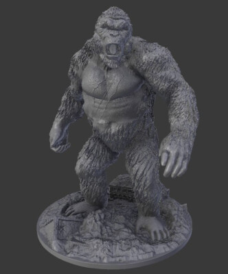 King Kong Diorama Sculpture Statue Model Kit Unpainted/Unassembled-image